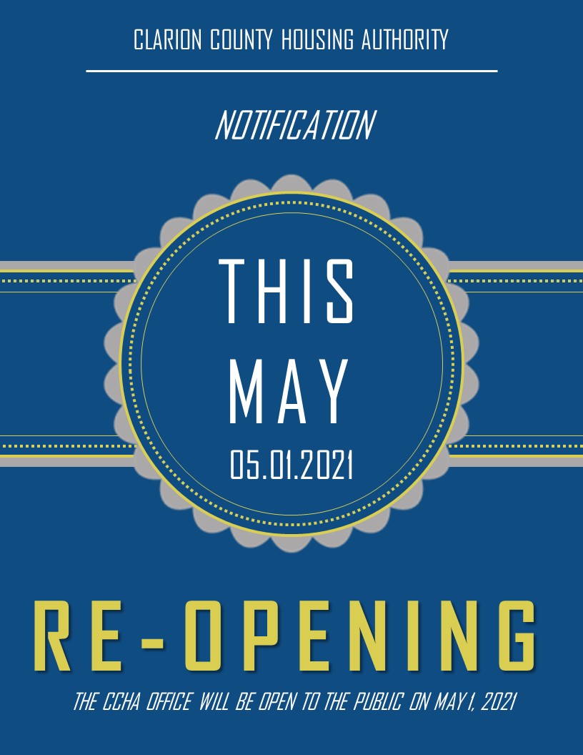 Announcements Clarion County Housing and Redevelopment Authority