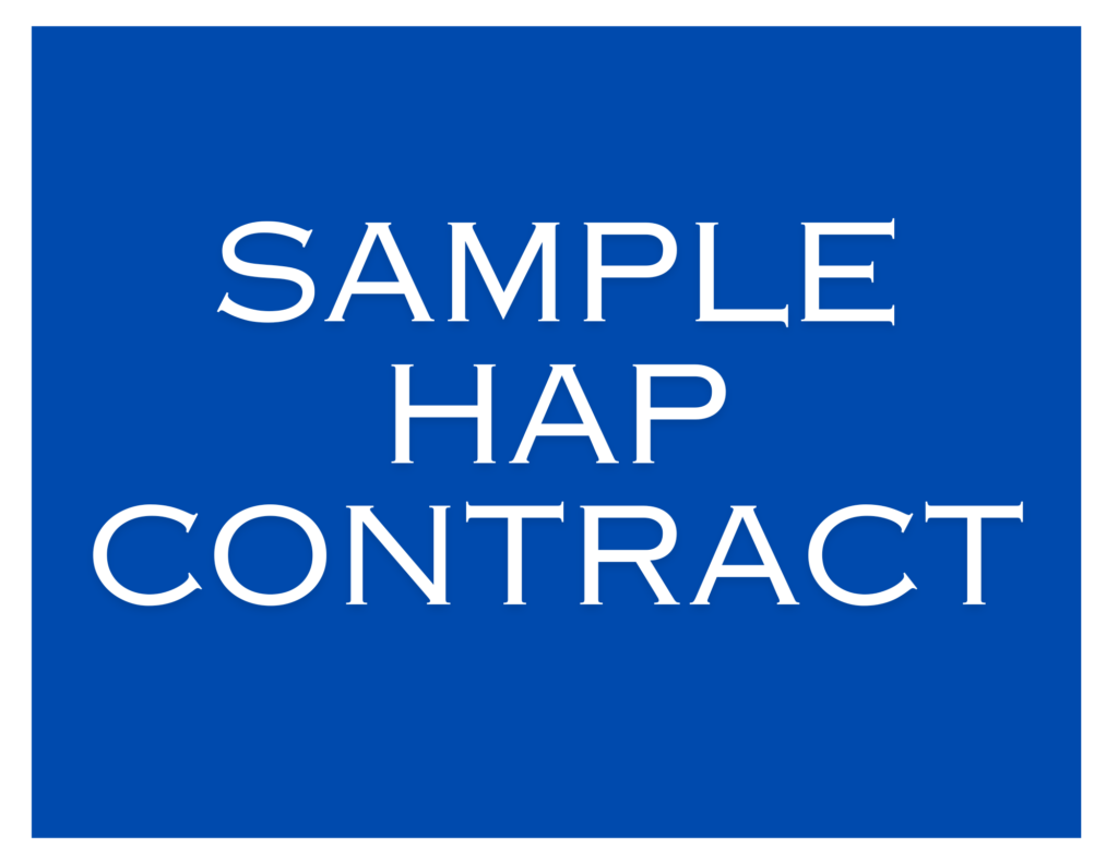 SAMPLE HAP CONTRACT